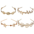 Fashion Baroque Gold Leaf Metal Headband Bride Hair Hoop Female Headdress Hair Accessories