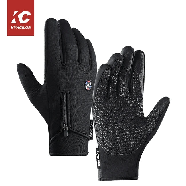 Wholesale Winter Anti-Slip Fleece Long Gloves Touch Screen Compatible for Outdoor Sports-for Racing Cycling Running Motorcycle