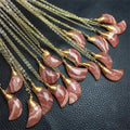 Cheap Natural Crystal Jewelry Drop Necklace Rhodochrosite Heart Pendants for Sale