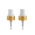 20-400 20mm Matte Gold Color Treatment Pump with Silver Aluminum for Serum and Scream Cosmetic Packaging