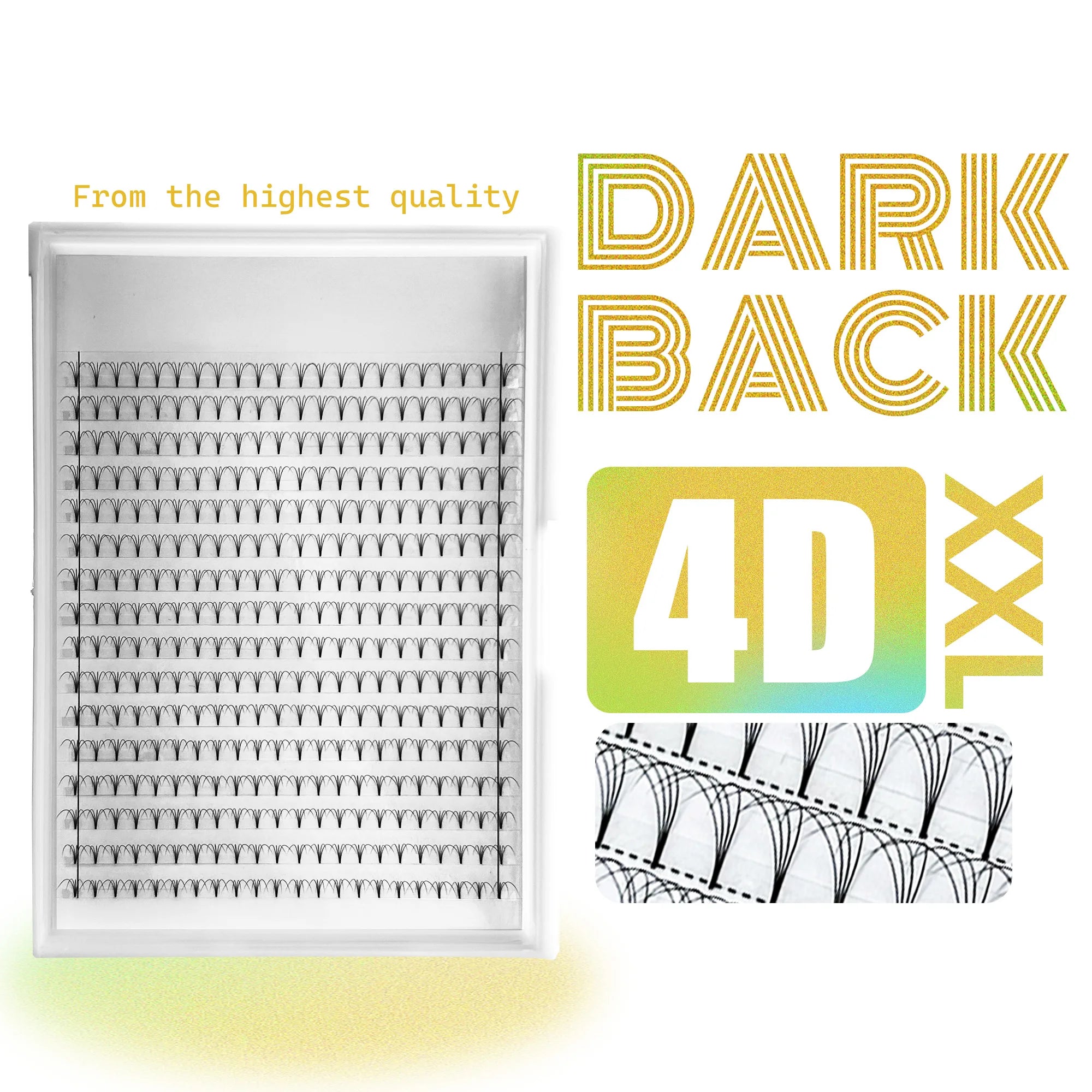 XXL Trays Short Stem 4D Premade Volume Lashes Fan Eyelashes 354 Fans Ultra Black Lash Extensions