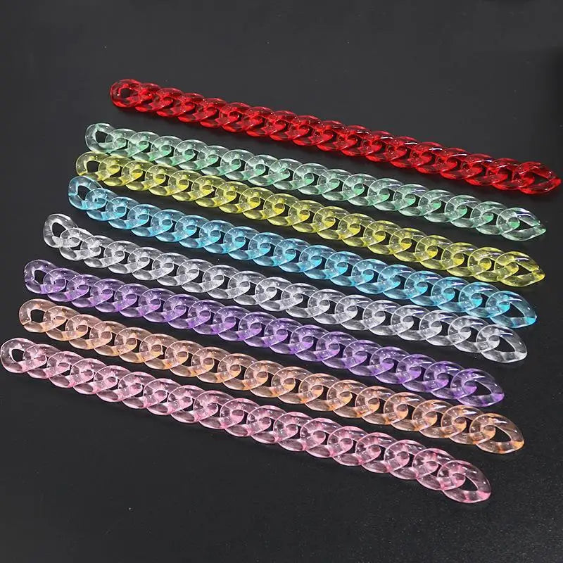 29cm Clear Acrylic Linking Rings for Handbag Accessories Plastic Resin Open Links