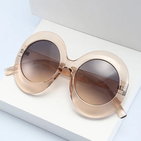 Twooo T1111 New Fashion Trending 2024 Round Frame Oversized Sunglasses for Women