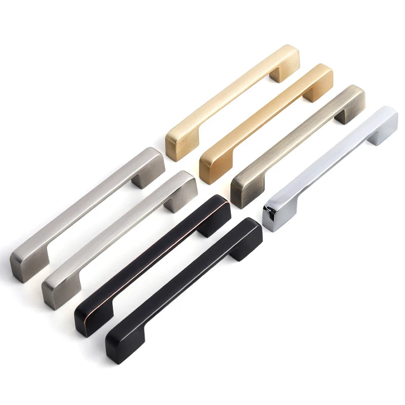 Oukali New Design Zinc Alloy Pulls 96 128 192mm Home Furniture Hardware Kitchen Cabinet Dresser Drawer Door Pull Handles