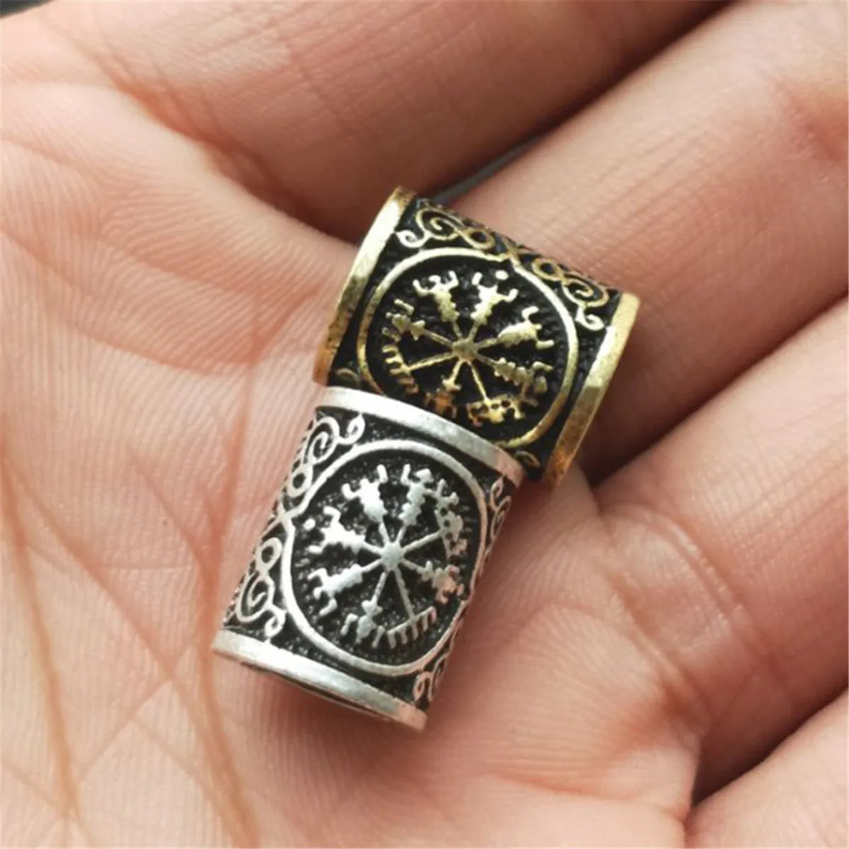 Norse Viking Knot Beads Jewelry for DIY Bracelet Pendant Necklace Beard Hair Beads