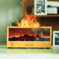 Flame Effect Ultrasonic Humidifier - Aromatherapy Diffuser with Essential Oil Fireplace Design