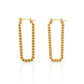 Chris April in Stock Fashion Jewelry 316L Stainless Steel PVD Gold Plated Western Style Hoop Earrings