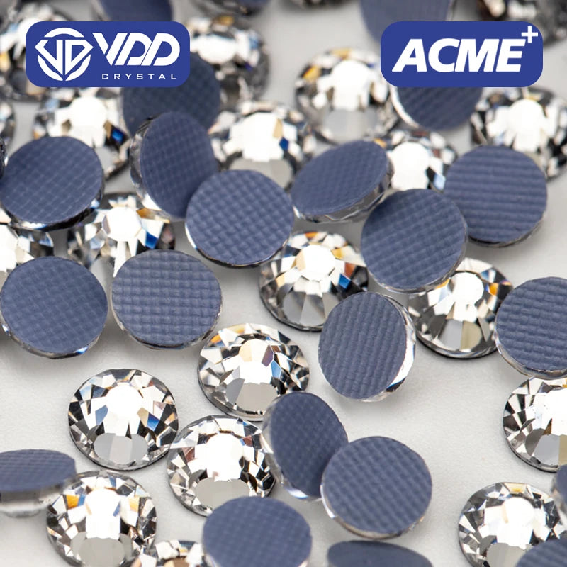 VDD 001 Crystal ACME SS4-SS30 Top Quality Hot-Fix Glass Rhinestones Crystal Flatback Stones Strass for Garment Wedding Dress