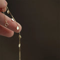 Minimalist Design Round Tag Jewelry S925 Gold Plating Multiple Bar Charm Bracelet