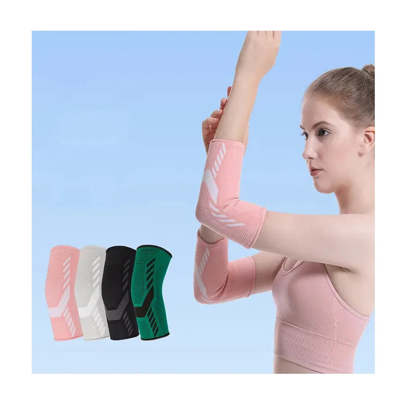 Compression Anti-collision Nylon Knitting Spandex Sports Elbow protection Arm Brace Sleeves for Adult Mountain Climbing Cycling