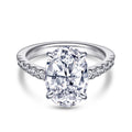 OAHLAN Fashion Fine Jewelry 5.5 Carat 925 Sterling Silver Ring Oval Cut Cubic Zircon Four Claws Women Engagement Ring Wholesale