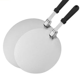 Big Small Size Disposable Perforated Aluminum Pizza Peel Set with Convenient Removable Folding Handle