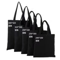 Large 10 Ounce Black Cotton Canvas Tote Bag Eco-Friendly Reusable Shopping Cloth Bags