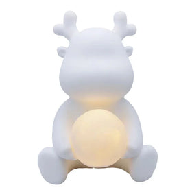 2023 New Wholesale Enamel White Fluid Rabbit Cartoon Animal Ornaments for Creative Painting Graffiti Fluid Bear With Night Light