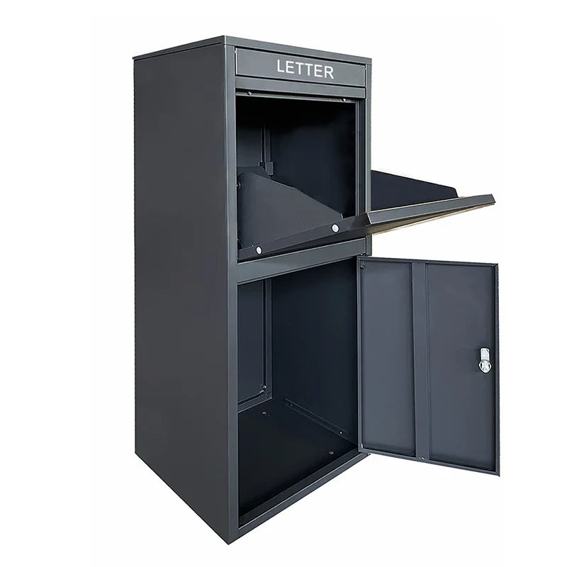 Waterproof Large Metal Mailbox for Home Wall-Mounted Anti-Theft Courier Delivery Drop Parcel Box for Outdoor Garden Use