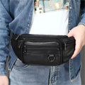MARRANT Men Sling Shoulder Daypack Genuine Leather Chest Bag Waist Pack Leather Fanny Pack Waist Bag for Men