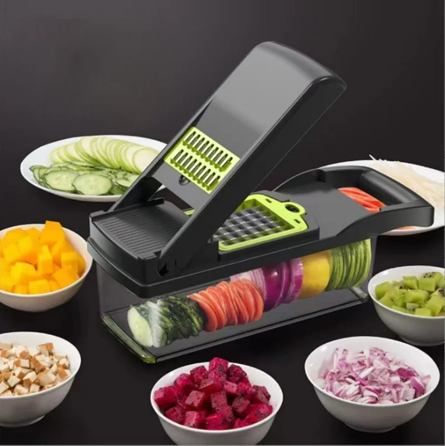 Fruit Vegetable Tools Kitchen 14 in 1 Veggie Food Chopper Mandoline Slicer Onion Cutter Peeler Vegetable Vegetable Slicer