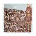 New Design Animal Digital Printing Knitted Chiffon Fabric Leopard Abstract Zebra Print Mesh 20D Fabrics