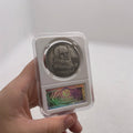 1 Piece 1452-1519 Da Vinci Old Fashion Coin with Display Frame Handicraft Silver Coin Commemorative Collection Memorial Gift