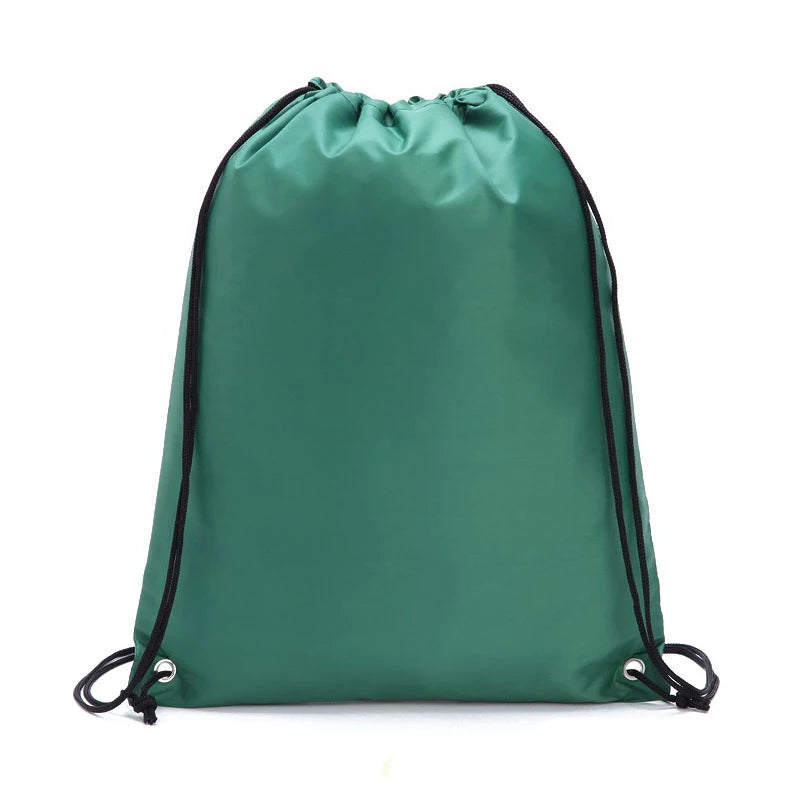 Customized Simple Waterproof Polyester Drawstring Bags Personalized Shoe Packing Bags with Own Logo Printing Unisex