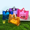 New Design Summer PVC Jelly Bag Women Transparent Waterproof Beach Tote Case Handbag