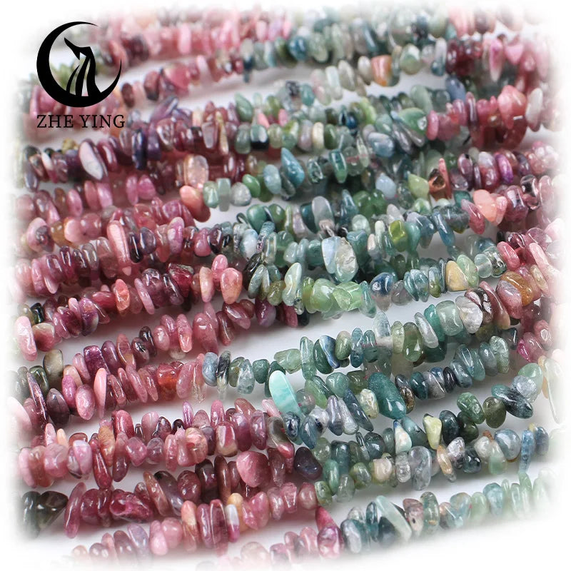 Zhe Ying 5-8mm Chips Beads Necklace Irregular Natural Chip Stone Beads Bracelets Natural Gemstone Chips Beads for Jewelry Making