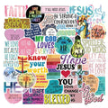 50Pcs Jesus Christian Faith Aphorisms Hot Sales Bottle Luggage Laptop Skateboard Graffiti Stickers Custom