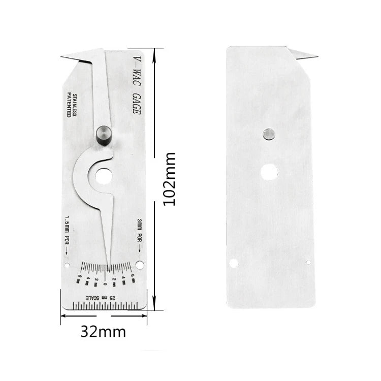 Stainless Steel V-WAC Single Welding Tool for Hand in Metric Imperial