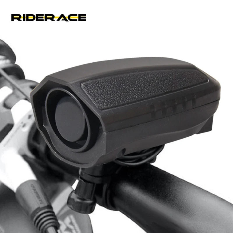 RIDERACE Bike Bell High Decibel Loud MTB Road Bicycle Handlebar Ring Bells Electric Horn Safety Riding Warning Alarm