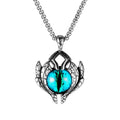 Devil Eye Pendant Necklace Turkish Vintage Stainless Steel Chain Third Eye Gothic Devil Eye Necklace for Boy Girl Gifts