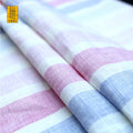 High Quality 100% Pure Flax Fabric Solid for Tshit Suit YARN DYE STRIPE