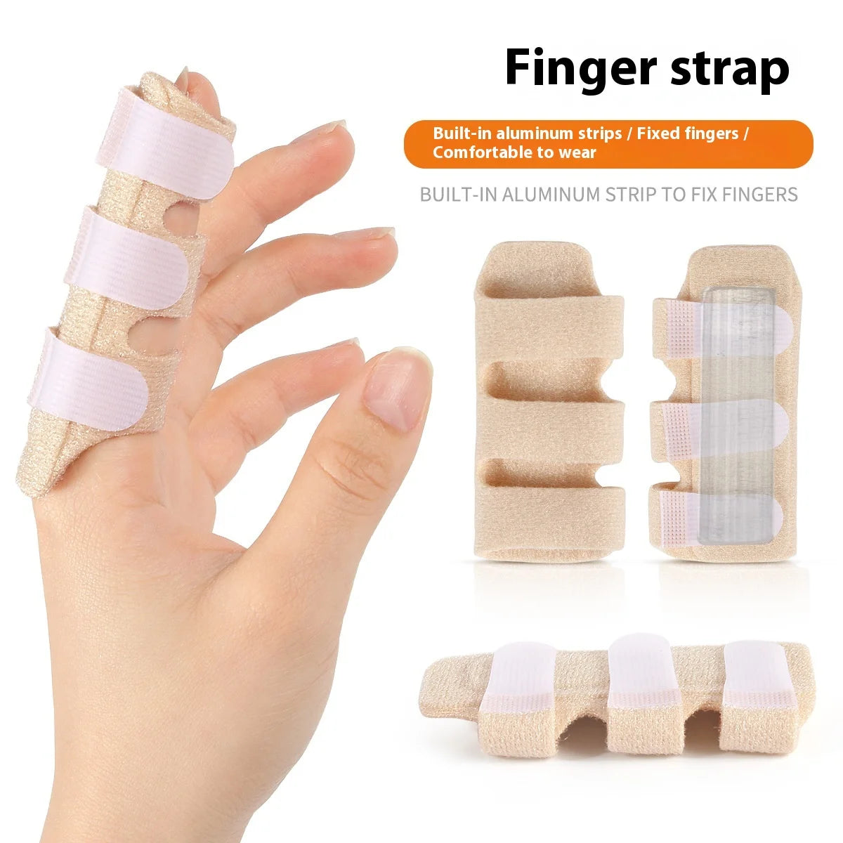New Five-Finger Sports Hand Support Brace with Aluminum Splint and Fixing Belt Finger Protector Handguard for Injury Recovery