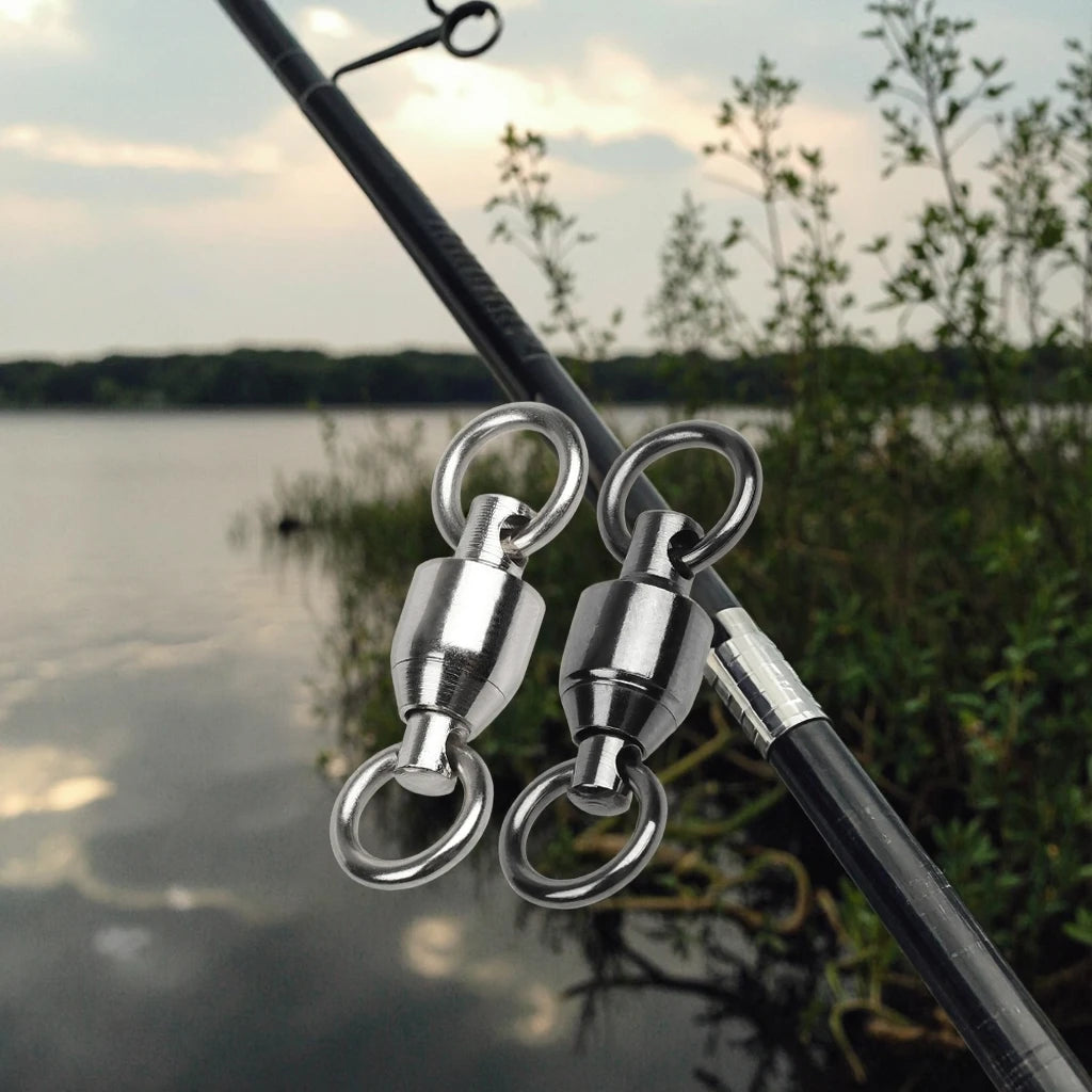 Histar Customized Stainless Steel and Brass Ball Bearing Swivel With Spilt Ring 1 to 1 Accessories S6101 Fishing Barrel Swivels
