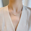 GT New Design 925 Sterling Silver Necklace Fashion 18k Gold Plated Pearl Necklace for Women