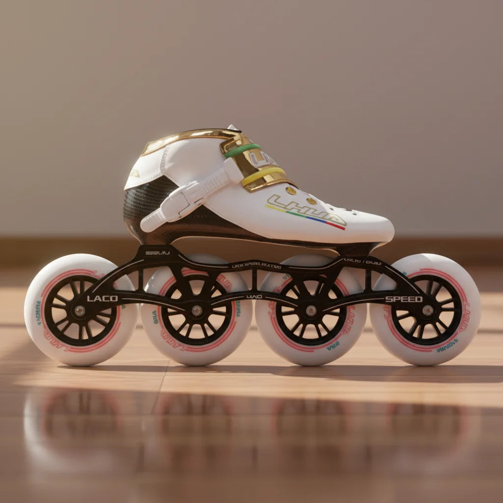 SeeMore Selection High Rebound PU Wheel Professional Inline Speed Skates Carbon Fiber Boot Racing Speed Inline Roller Skates