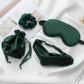 Satin Silk Sleeping Set Eye Mask Hair Band Hair Scrunchies and Drawstring Storage Bag for Hair and Skin Care
