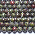 Wholesale Natural Dragon Blood Stone Smooth Round Loose Beads for Jewelry Making Design Gift
