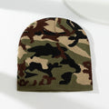 Custom Acrylic Camo Knitted Beanie for Men Popular Street Sublimated Winter Hats Knitted Hunting Camo Beanie