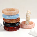 Simple Bohemian Jewelry Holiday Accessory Resin Bead Bracelet Women Acrylic Geometric Elastic Beaded Bracelet Bangles Gift