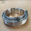 JTLD Universal 4 Inch 304SS Standard V-band Clamp Male and Female Flange Kit for Exhaust System Downpipe