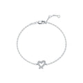 SPJ Manufacturer 925 Sterling Silver Irregular Heart Moissanite Bracelet VVS1 D Color Lab Diamond Sweet Cute Bracelet for Women