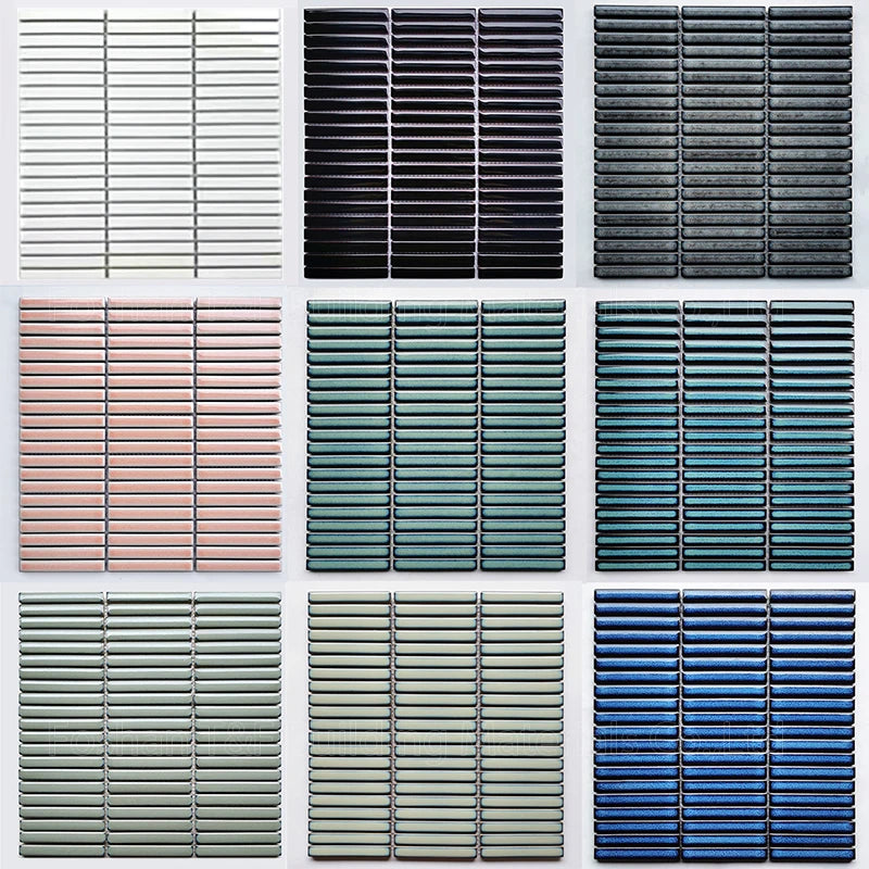 Foshan Wholesale 284*295mm Strip Back Splash Mosaico Bathroom Wall Tiles Kitchen Backsplash Mosaic