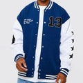 OEM Custom Winter Chenille Embroidery Leather Sleeves Baseball Jacket Letterman Varsity Jacket for Men