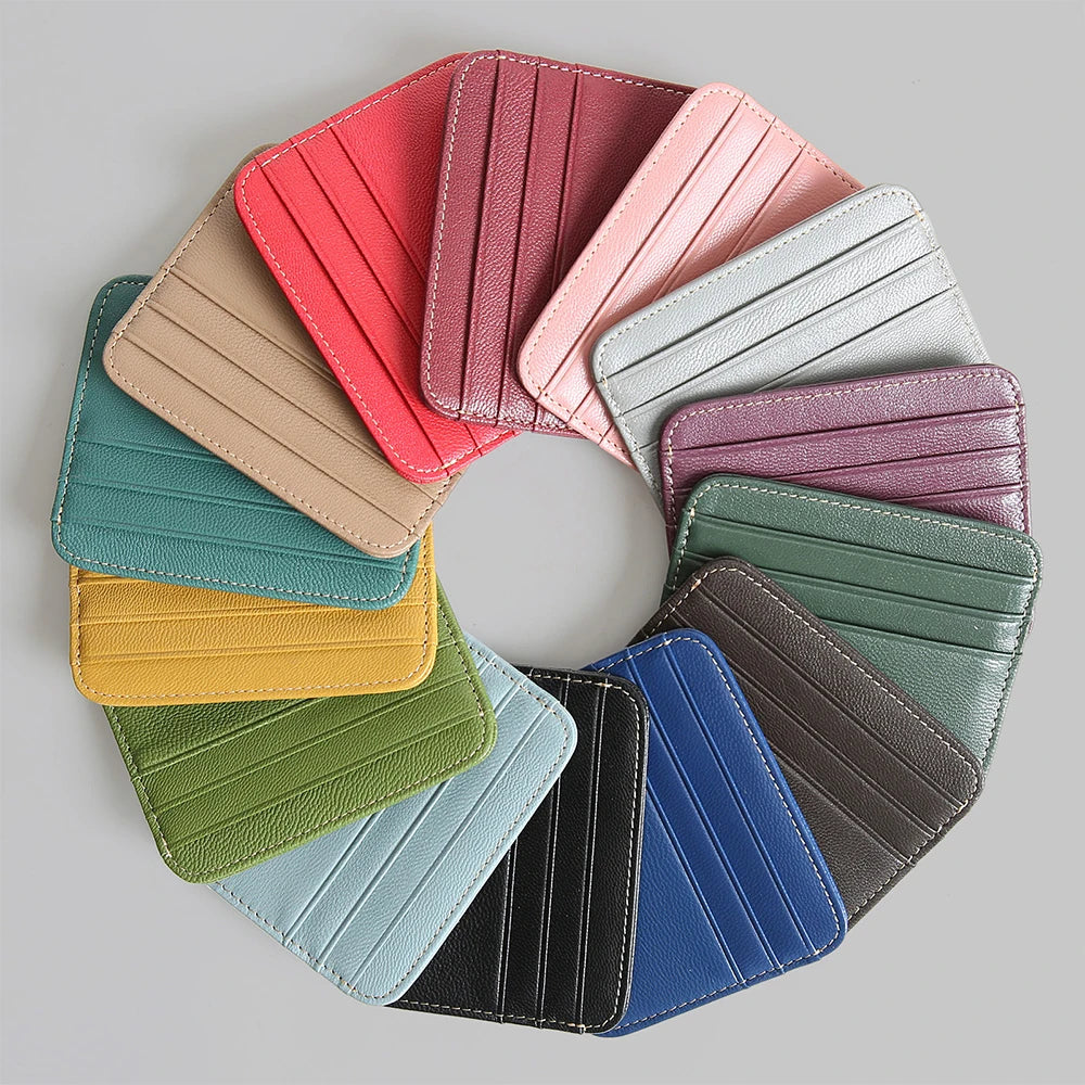 Hot Selling Style Leather Name Card Holder Waterproof Purse Leather Credit Card Holder Wallet