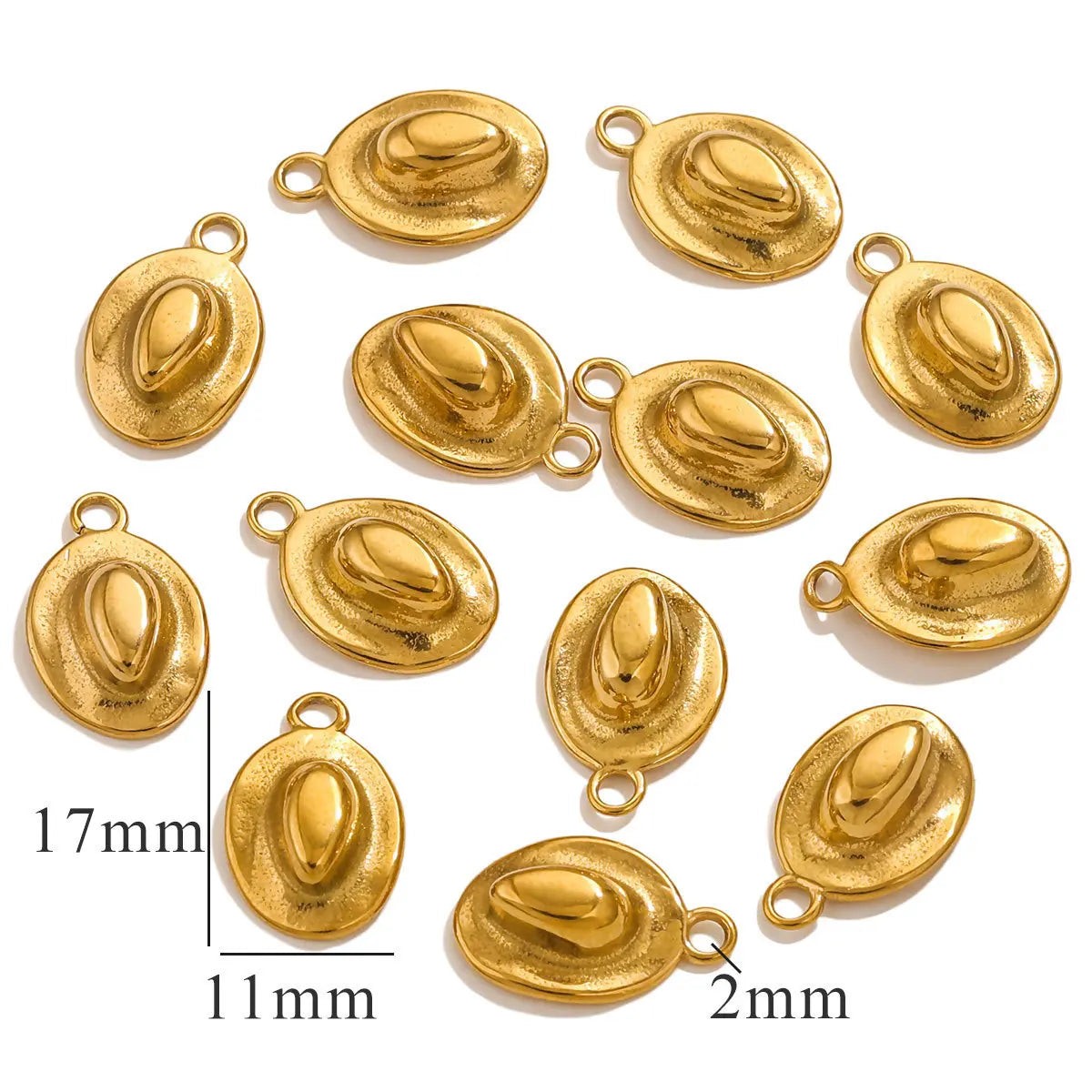 Stainless Steel Western Cowboy Hat Small Pendant Personalized Jewelry Handmade DIY Necklace Clavicle Chain charms