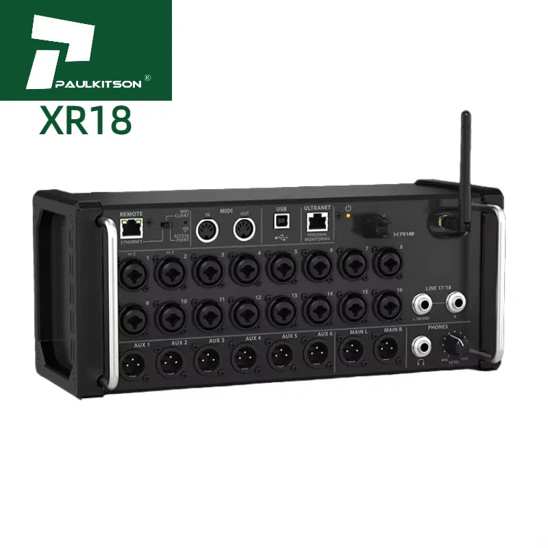 Paulkitson XR18 Professional Audio Console Mixer Board for Studio Sound & DJ Recording Car Audio System