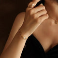 Fashion Jewelry 2022 Bracelet 18k Stainless Steel Shell Heart Stainless Steel bar Bracelet Gold Bangle