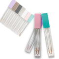 New Arrival DIY Square Lip Gloss Container Plastic Empty Lip Gloss Tube with Brush for Wholesale Packaging Use for Eye Cream