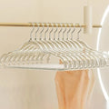Lavinia Acrylic Transparent Plastic Glitter Coat Hangers Non-Slip Wardrobe Clothing Support with Detachable Design