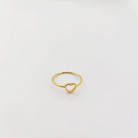 For Valentines Day Gift Ring 2024 Heart Shape Ring 18K Gold Couple Stainless Steel Forever Love Ring Fashion Jewelry